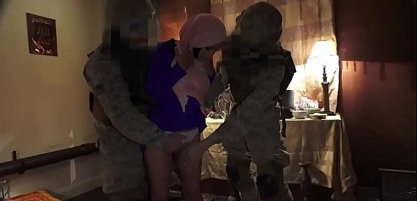  Local Working Girl sucking that thick American soldier cock!
